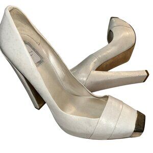 Christian Dior Paris France Runway Catwalk Model Sample bone white silve…